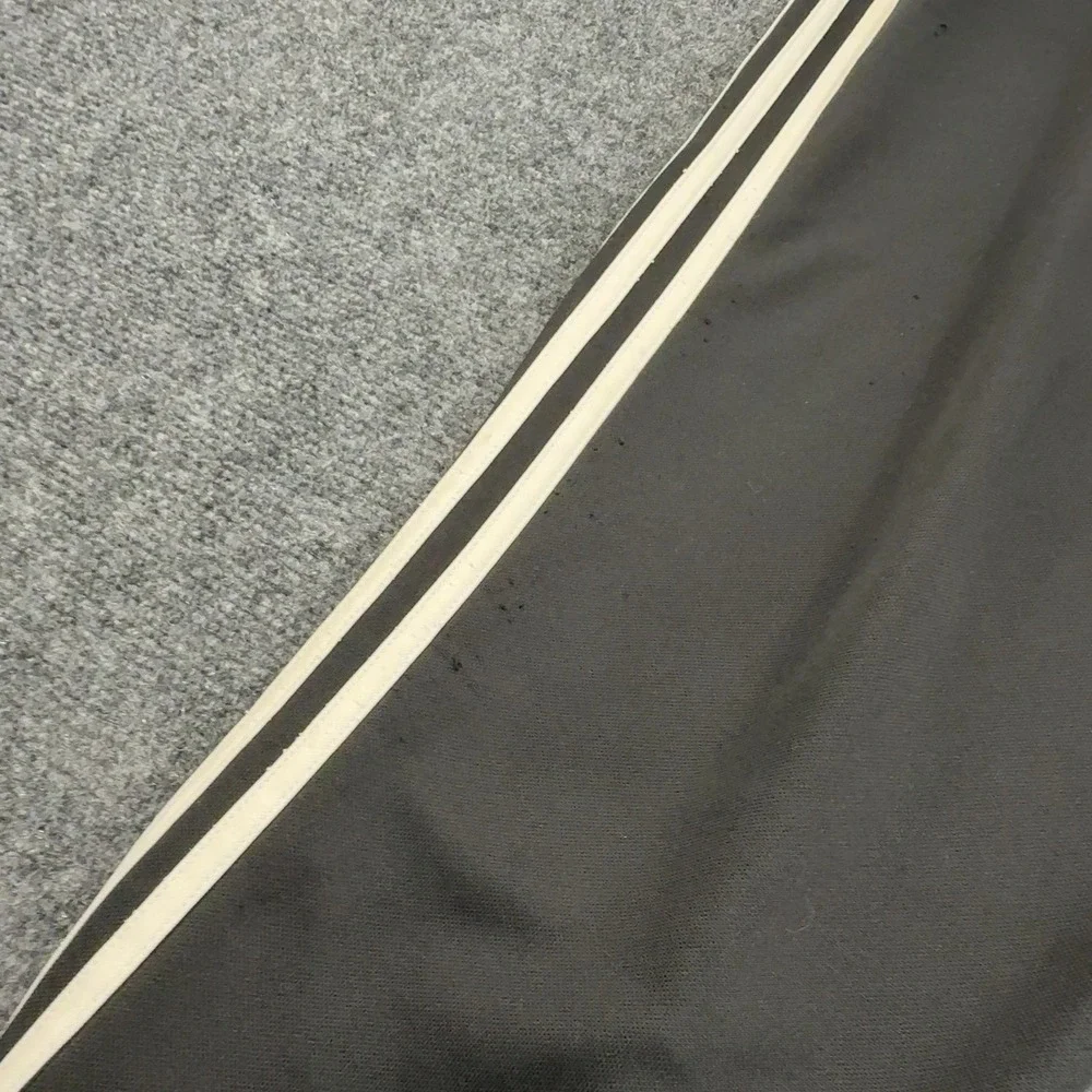 Adidas Track Pants Mens 2XL Black Polyester‎ 3 Stripe Ankle Zip Athletic Sports